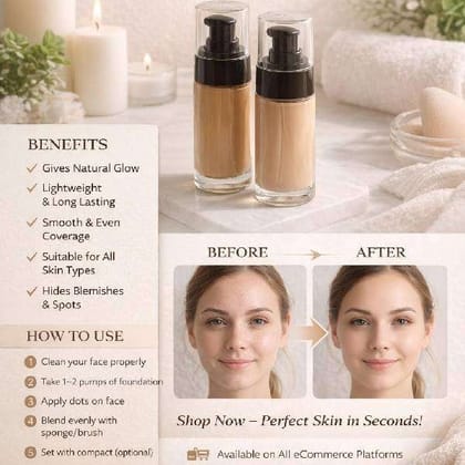 Organic Pink Light Foundation for Everyday Use