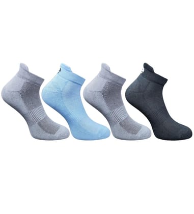 4_Pair Set Unisex Casual Cotton Printed Ankle Length Socks (Multicolor)-PID63456 4_Pair Set Unisex Casual Cotton Printed Ankle Length Socks (Multicolor)-PID63456