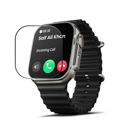 VIYAN (PACK OF 3) TPU Tempered Glass Screen Protector Compatible with Boult Newly Launched Crown Smart Watch 1.95 With Full Glass Coverage (Except Edges) Transparent