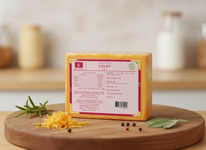 Mishti Gourmet Premium Artisanal Colby Cheddar Cheese 200G-0% Preservatives