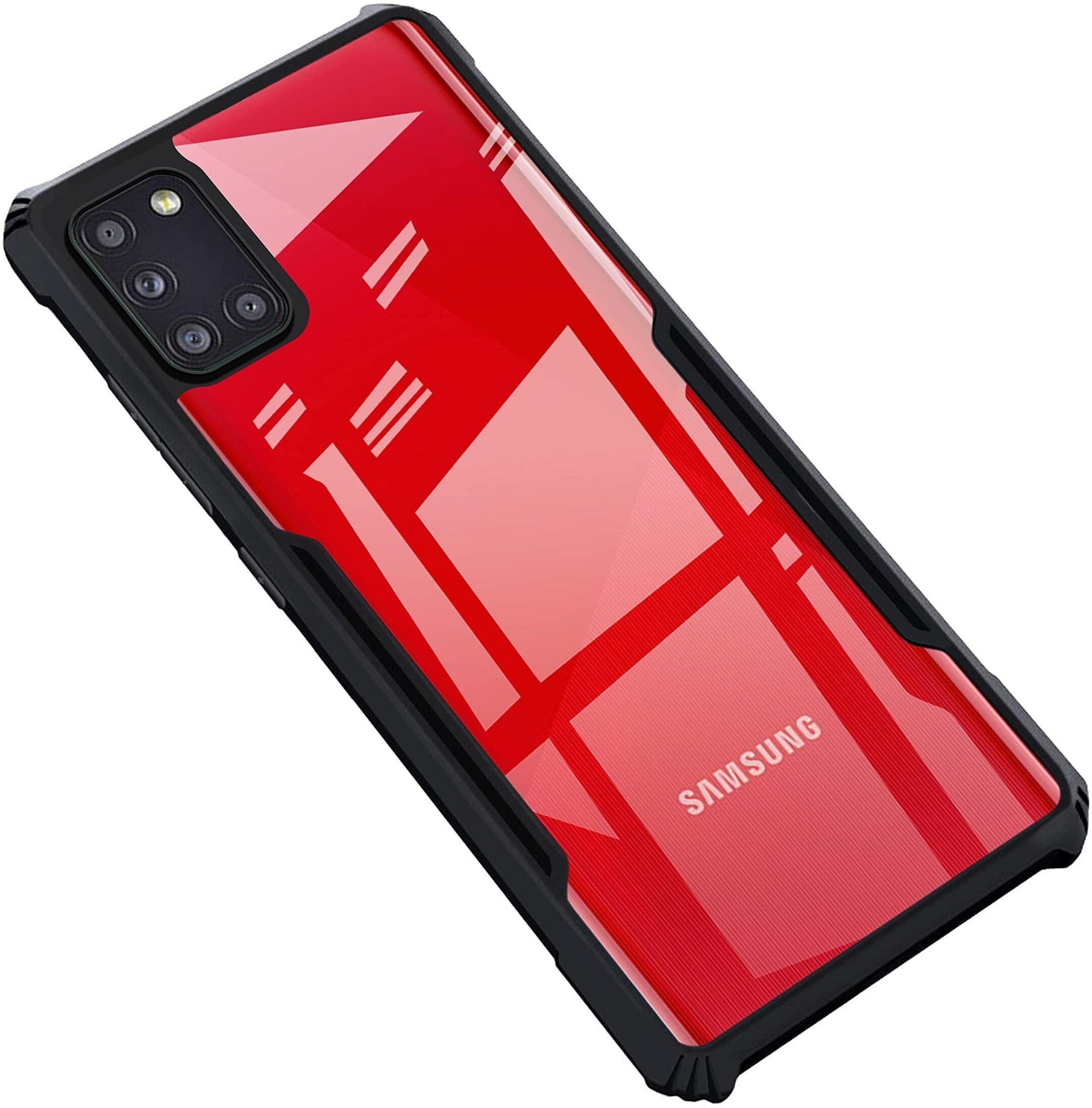 PLUGTECH Slim Shockproof Case | Matte Black Soft | Drop Protection | Precise Cutouts | Premium Mobile Cover for Samsung Galaxy A31