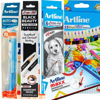 Artline Combo Packs of Back to School Stationery Set - 5 | For Specially Designed for Students Artline Combo Packs of Back to School Stationery Set - 5 | For Specially Designed for Students