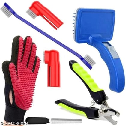 Grooming Kit for Pet (Multicolor, Set of 7)