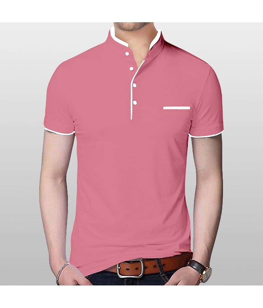 AUSK Pack of 1 Cotton Blend Regular Fit Men's T-Shirt ( Peach )