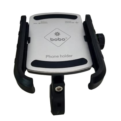 BOBO BM4 Jaw-Grip Waterproof Bike/Motorcycle/Scooter Mobile Phone Holder Mount, Ideal for Maps and GPS Navigation (Silver) BOBO BM4 Jaw-Grip Waterproof Bike/Motorcycle/Scooter Mobile Phone Holder Mount, Ideal for Maps and GPS Navigation (Silver) - Silver