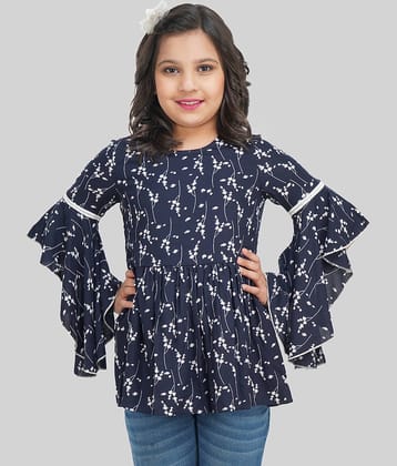 Being Naughty Pack of 1 Girls Rayon Top ( Navy Blue )