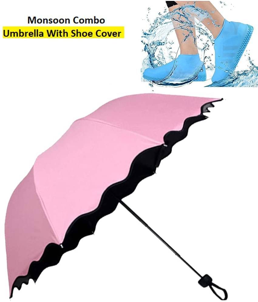 RAMDEV ENTERPRISE Pink 1 Fold Umbrella