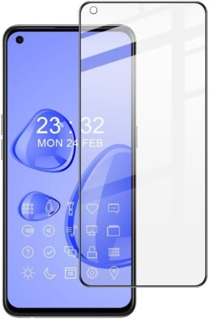 PLUGTECH Advanced Tempered Glass With Anti-Explosion 9H Hardness Edge-To-Edge Coverage Screen Guard for OPPO RENO 5