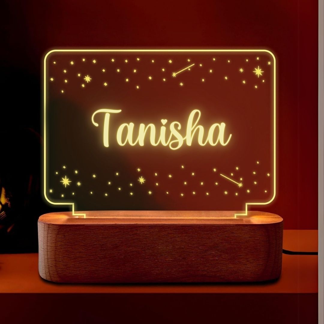 Star Lamp with Name : Unique Personalized Gift