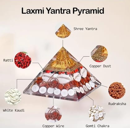 Shree Yantra Pyramid (90mm) Original Gomti Chakra & Laxmi Pyramid | Vastu Item for Home, Positive Energy, Wealth & Good Luck, Spiritual Decor for Housewarming & Office Shree Yantra Pyramid (90mm) Original Gomti Chakra & Laxmi Pyramid | Vastu Item for Home, Positive Energy, Wealth & Good Luck, Spiritual Decor for Housewarming & Office