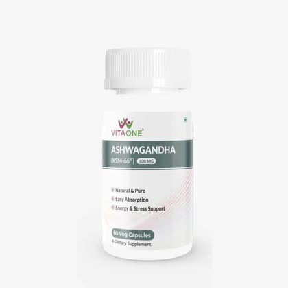 VitaOne Stress Relief Ashwagandha Capsules for Energy