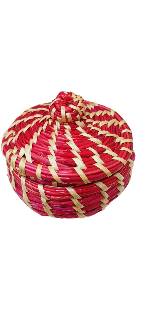 Eco-Friendly Sikki Grass Jewelry Boxes - Versatile Storage for Gifts, Spices & More - Handmade in Vibrant Colors