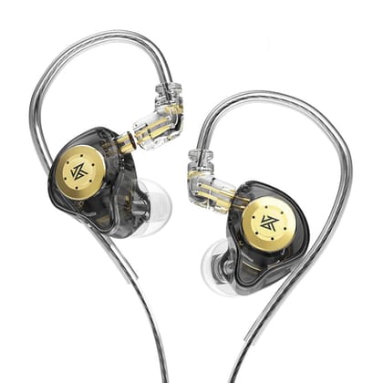 Concept Kart Kz Edx Pro Iem Earphone, Hifi Stereo Special Dual Magnetic Circuit Dynamic Driver Resin Inlay Metal Process In-Ear Monitors Earbuds With 5N Ofc 2Pin Detachable Cable, Black Concept Kart Kz Edx Pro Iem Earphone, Hifi Stereo Special Dual Magne