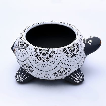 DECOREER Terracotta Turtle Tealight Holder