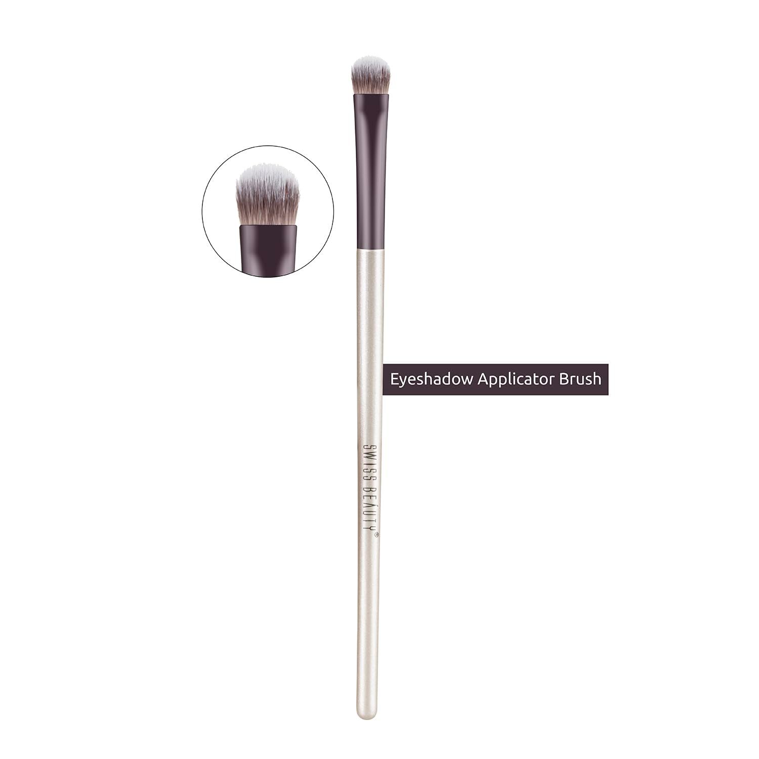 Swiss Beauty Eyeshadow Blending Brush with Soft and Synthetic Bristles For Eye Makeup (Pack of 1) - Silver Swiss Beauty Eyeshadow Blending Brush with Soft and Synthetic Bristles For Eye Makeup (Pack of 1) - Silver - Silver / 1 Count (Pack of 1)