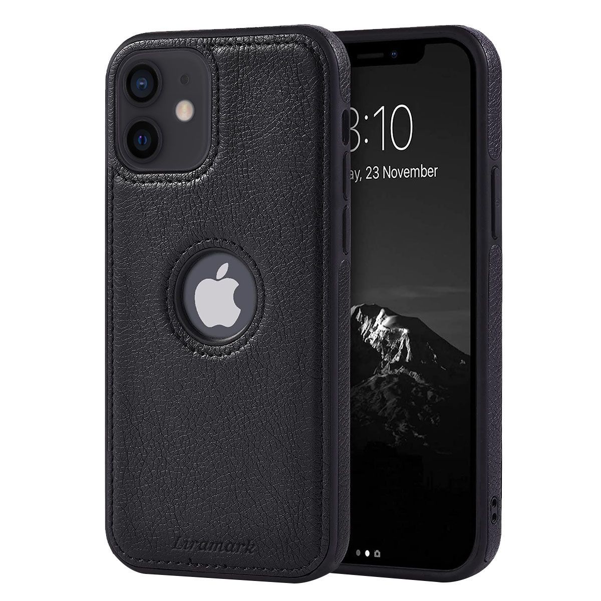LIRAMARK PU Leather Flexible Back Cover Case Designed for iPhone 12 Mini