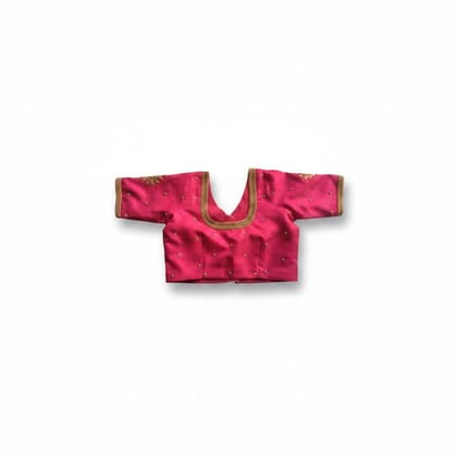 Pink Embroidered Traditional Blouse