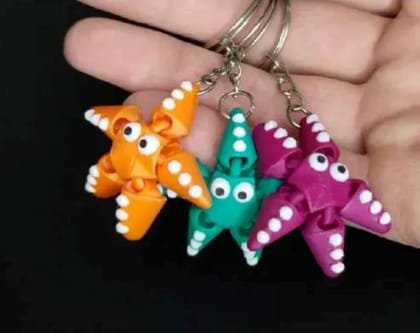 3D Printed Cute Octopus Keychain | Colorful Octopus KeyRing | Fun Bag Charm & Gift for Kids