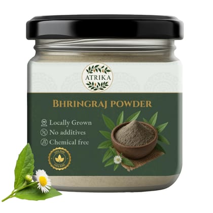 Atrika Bhringraj Powder for Hair Growth & Scalp Care | 100g | 100% Pure Eclipta Alba | Natural Herbal Hair Pack | Controls Hair Fall | Chemical-Free | Ayurvedic Hair Treatment Atrika Bhringraj Powder for Hair Growth & Scalp Care | 100g | 100% Pure Eclipta Alba | Natural Herbal Hair Pack | Controls Hair Fall | Chemical-Free | Ayurvedic Hair Treatment