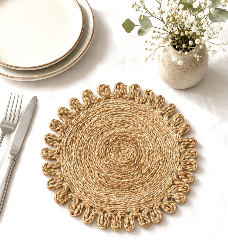 Handcrafted Jute Table Mat