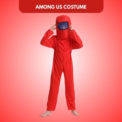 AmongUs Space Red Jumpsuit Costumes W/ Space Mask & Bag AmongUs Space Red Jumpsuit Costumes W/ Space Mask & Bag