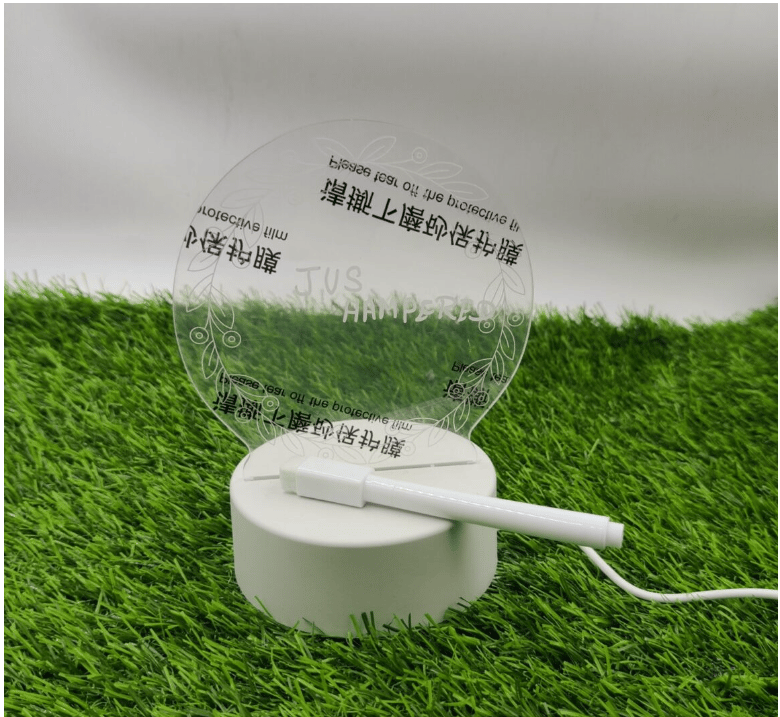 3D Creative Visualization LED Illusion Lamp with Acrylic Plate and LED Base