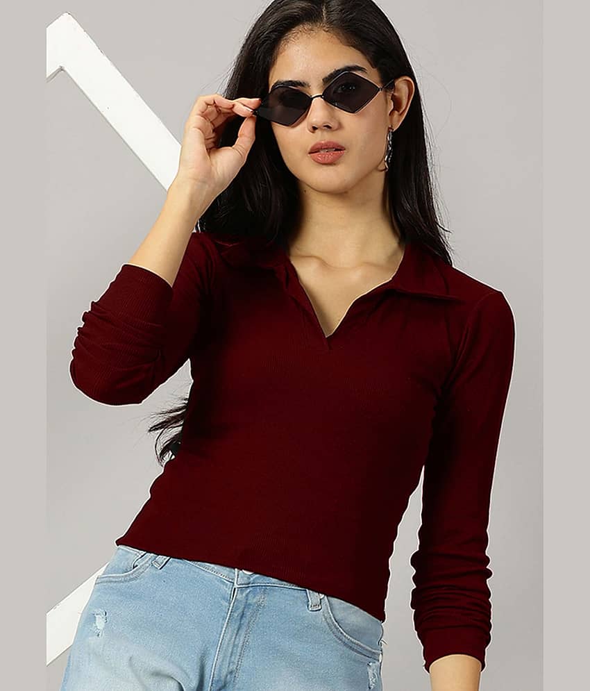 AUSK Women's Cotton Blend Crop Top ( Black )