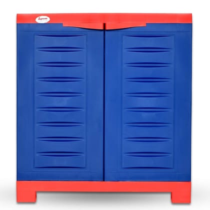 Supreme Furniture Fusion SR 01(Shoe Rack) Dust and Waterproof Made by Virgin Plastic with 2 Doors & Adjustable Shelves for Home, Living Room, Kids (Do It Yourself)