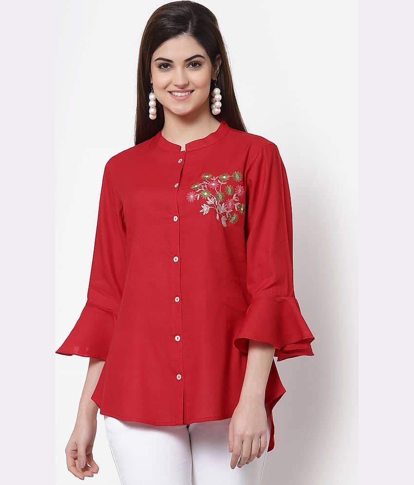 Kbz Women Rayon Shirt ( Blue )