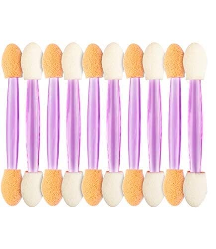 Elecsera Disposable Eyeshadow Brushes Dual Sides Eye Shadow Sponge Applicators (Pack of 10)