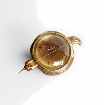 White Pure Brass Vastu Feng Shui Tortoise With Shree Yantra, Antique Finish, Kuber Yantra For Home & Office Decor