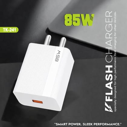 85W USB-C Fast Charger | Super Fast Charging Adapter with Power Delivery (PD) | High-Speed Wall Charger for Smartphones, Laptops, Tablets & USB-C Devices