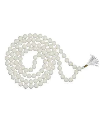 White Agate Hakik 108 Beads Buddhist Prayer Japa Rosary Wearing Fashion Wear Mala Astrological Purpose