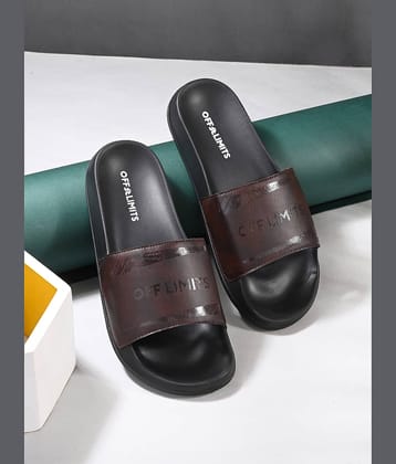 OFF LIMITS Brown Men's Slide Flip Flop