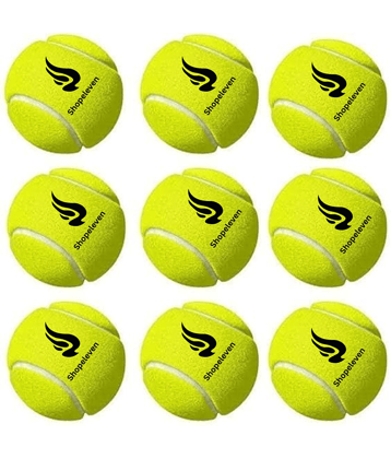 Shopeleven Green Rubber Cricket Ball ( Pack of 9 )