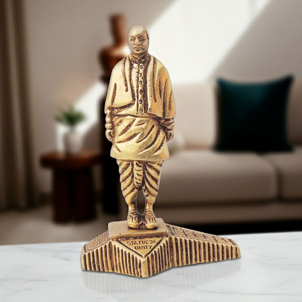 Brass Showpiece Statue Of Unity, Sardar Vallabhbhai Patel (BSMAS1023 X)