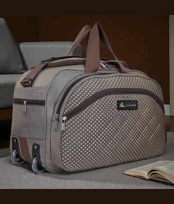 LEXCORP 55 Ltrs Brown Polyester Duffle Bag