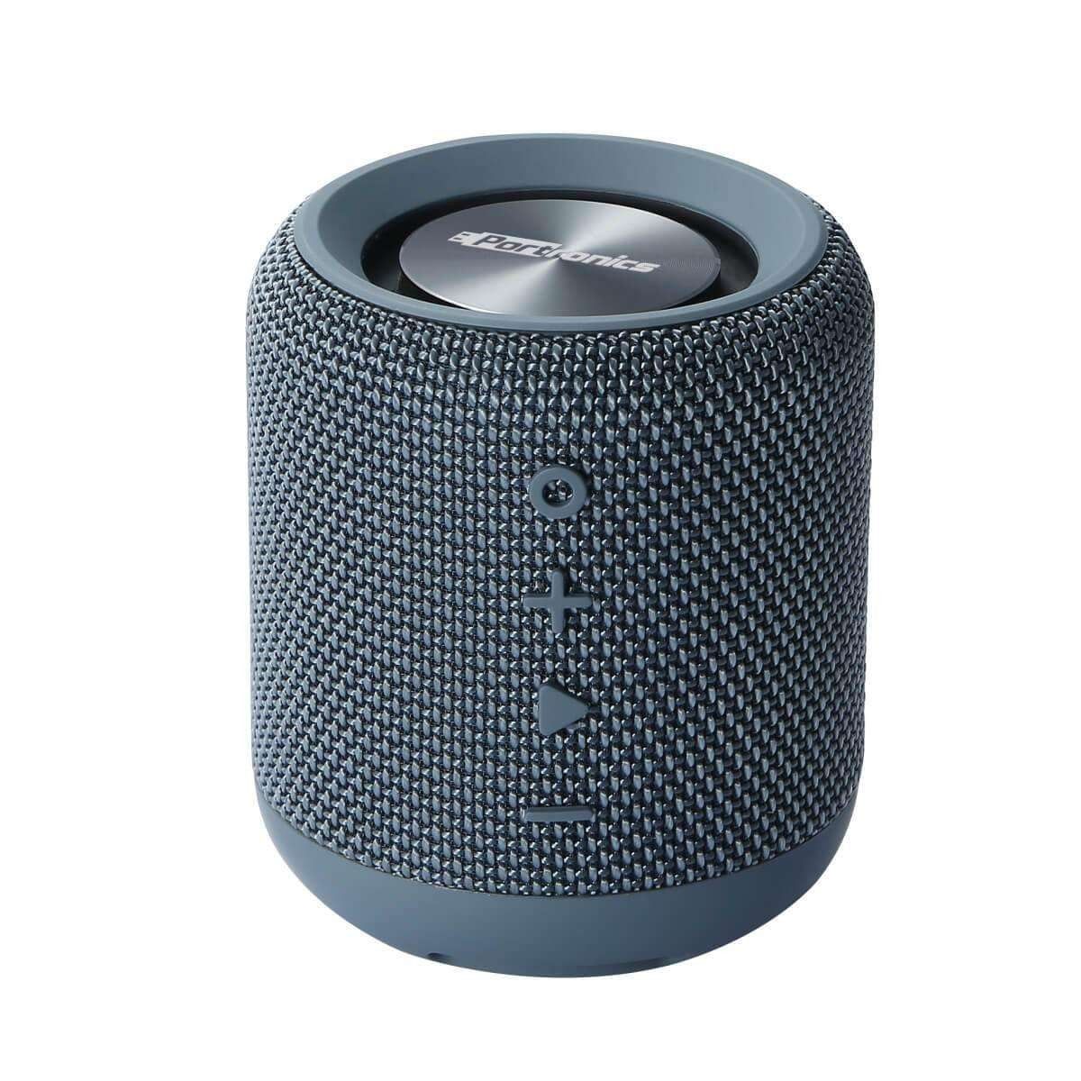 Portronics SoundDrum Bluetooth Stereo Speaker, 10W Portable with Powerful Bass, 3.5mm AUX, USB Music, In-Built Mic, In-Built FM, 6-7 Hrs Playtime