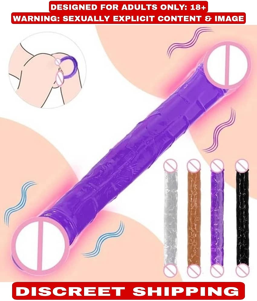 Jelly Double dong Double-Ended Penetration Dildo Strap On Dual Realistic Sex Toys For Lesbian