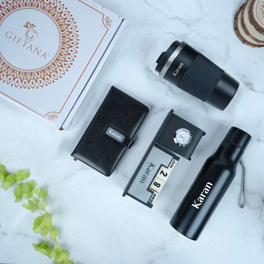 Unique 4-in-1 Personalized Gifts Set : Stylish & Useful