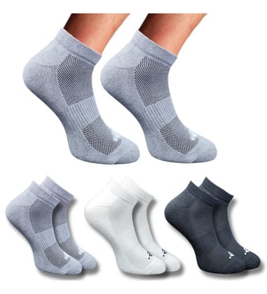 3-Pair Set Unisex Casual Cotton Printed Low Cut Socks (Multicolor)