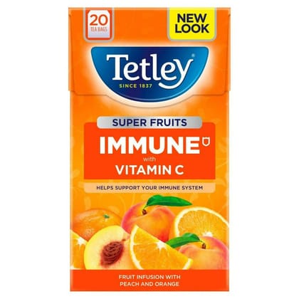 Tetley Ready to drink  Fruit Tea, Peach, Rich in Vit C - 200 ml