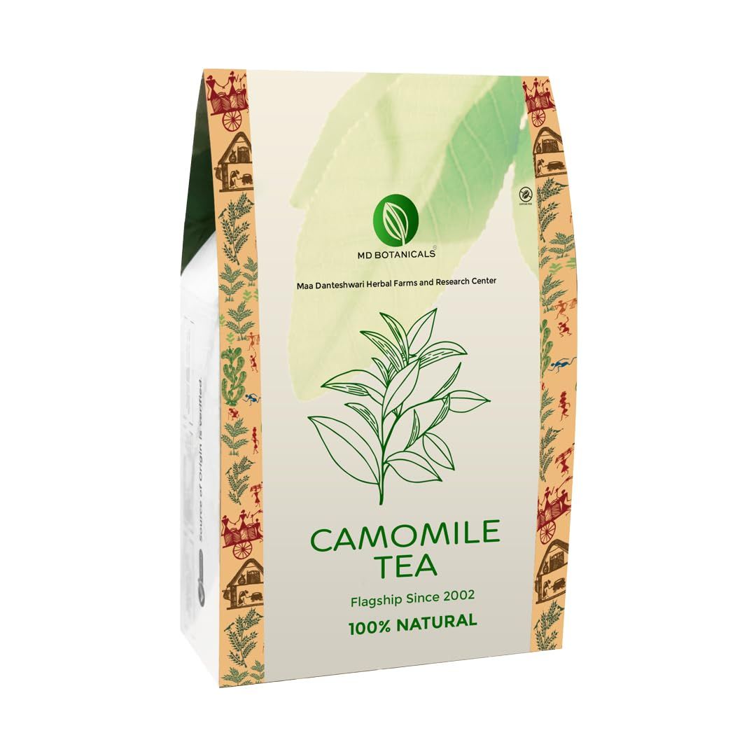 MD Botanicals Chamomile Tea | Herbal Caffeine-Free Relaxing Tea | Bedtime Sleep Support | 70g Loose Leaf | Calming Herbal Infusion for Stress Relief & Better Sleep