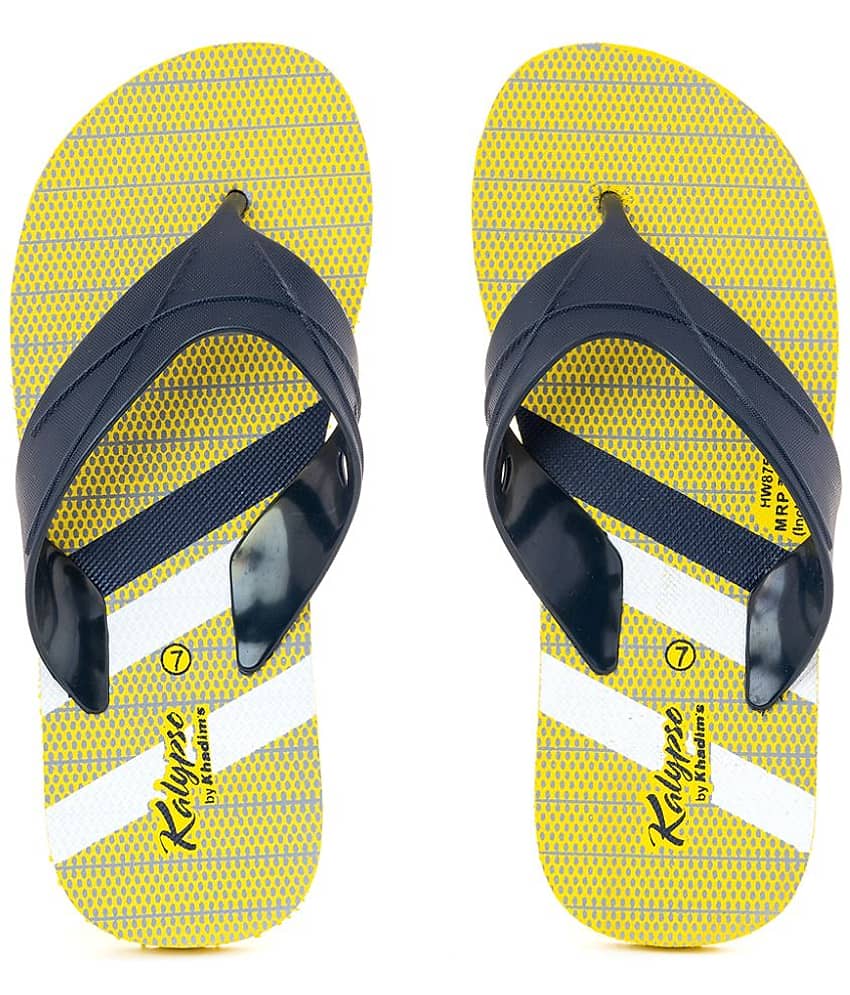 Khadim's Yellow Men's Daily Slipper