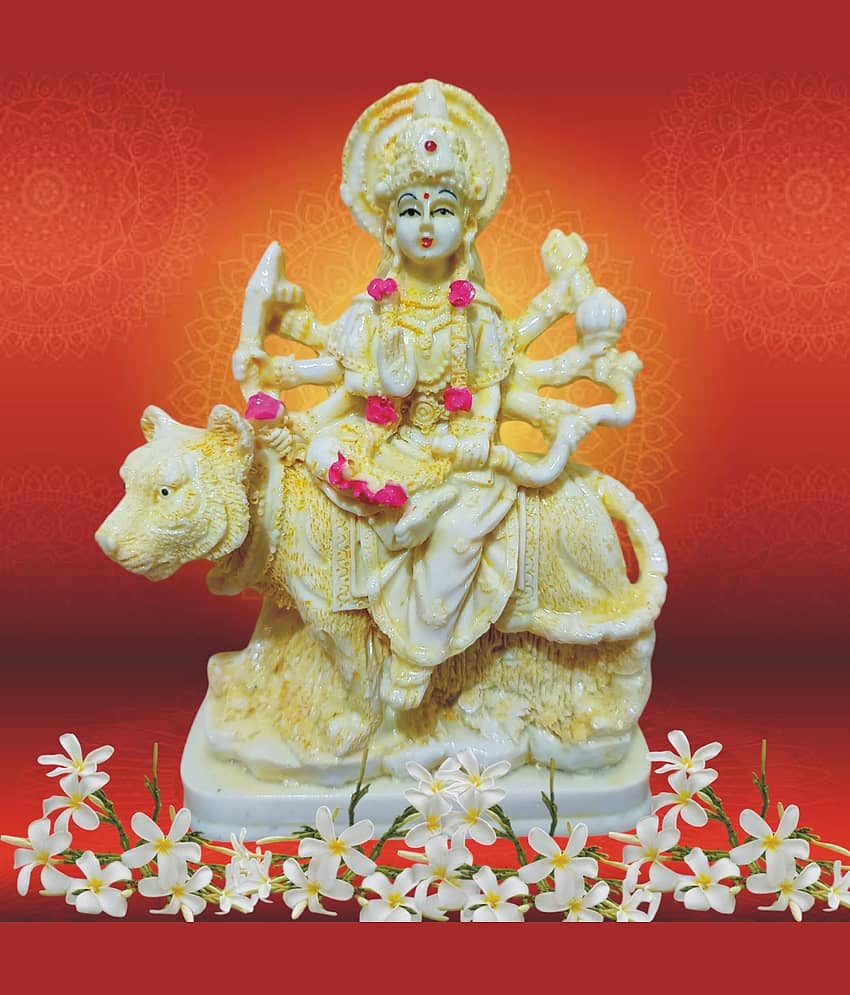 WINSOME COLLECTION Polyresin Goddess Durga Idol ( 16 cm )