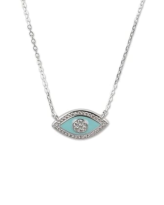 AABHA Silver Women Necklace Set (Silver)