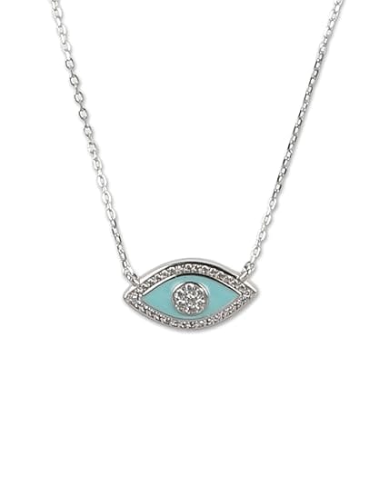 AABHA Silver Women Necklace Set (Silver)