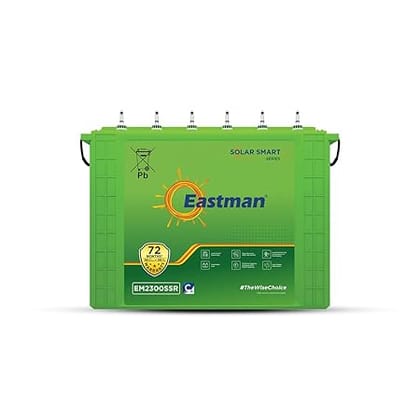 Eastman EM2300SSR | Eastman 200Ah Smart Solar Battery | Warranty 72 (36+36) Months for Home & Office