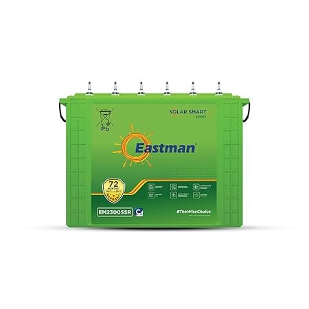 Eastman EM2300SSR | Eastman 200Ah Smart Solar Battery | Warranty 72 (36+36) Months for Home & Office