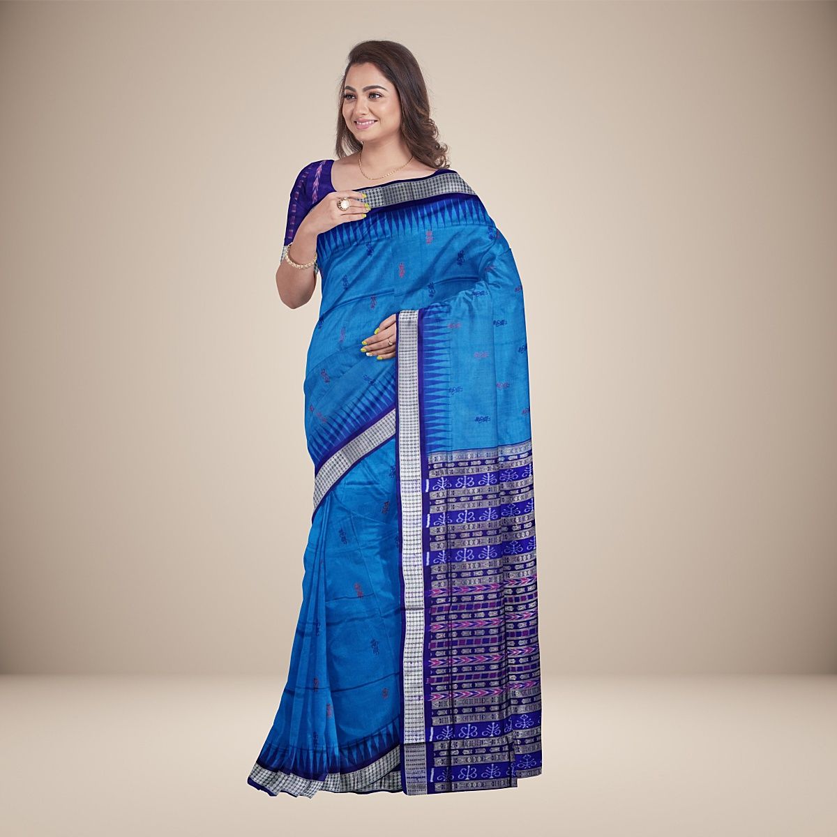 Tribal Motif Bomkai Silk Saree